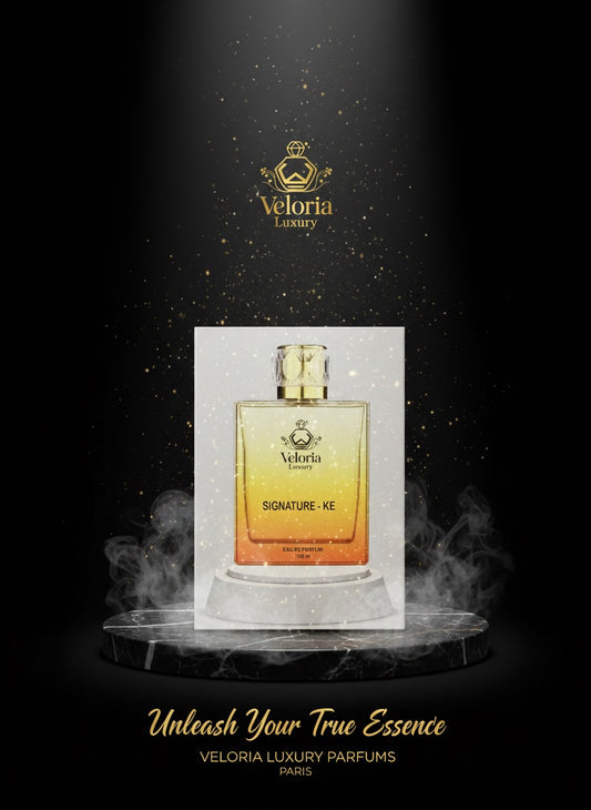 ‘SIGNATURE - KE’ BY ‘veloria luxury’ is a fresh fragrance designed for Men and Women. The scent opens with fresh, sweet notes of floral and fruity, citrus and woody.