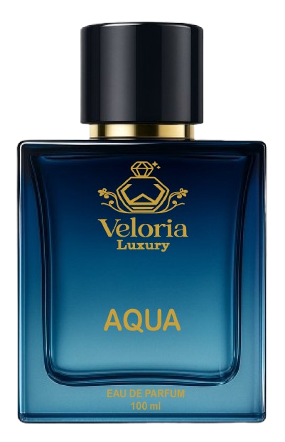 ‘AQUA’ by ‘VELORIA LUXURY’ is an aeromatic aquatic fragrance for Men. This fragrance aims to capture the freashness and strength of the ocean with its aquatic notes.