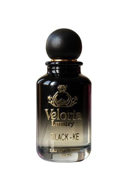 ‘BLACK - KE’ by ‘VELORIA LUXURY’ is a masculine, Oriental woody fragrance, known for its contrasting notes and rebellious spirit. It features a blend of fresh, spicy and warm notes, with a prominent praline and cinnamon heart