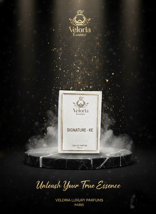 ‘SIGNATURE - KE’ BY ‘veloria luxury’ is a fresh fragrance designed for Men and Women. The scent opens with fresh, sweet notes of floral and fruity, citrus and woody.