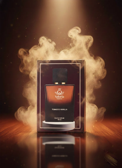 ‘TOBACCO VANILLA’ by ‘VELORIA LUXURY’ is an opulent, warm and iconic fragrance.It blends the Rich smoky notes of Tonacco leaf with the sweet, creamy essence of vanilla. The fragrance  features spicy notes.